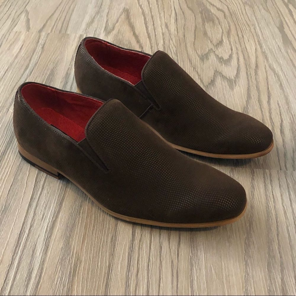 Bruno Marc Brown Textured Loafers